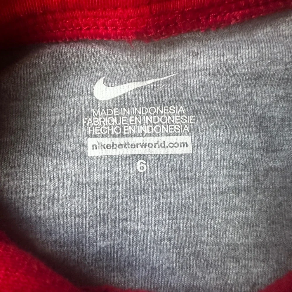 Nike Hoodie Kids Size 6 Red Good Georgia Bulldogs Pullover Fleece Logo